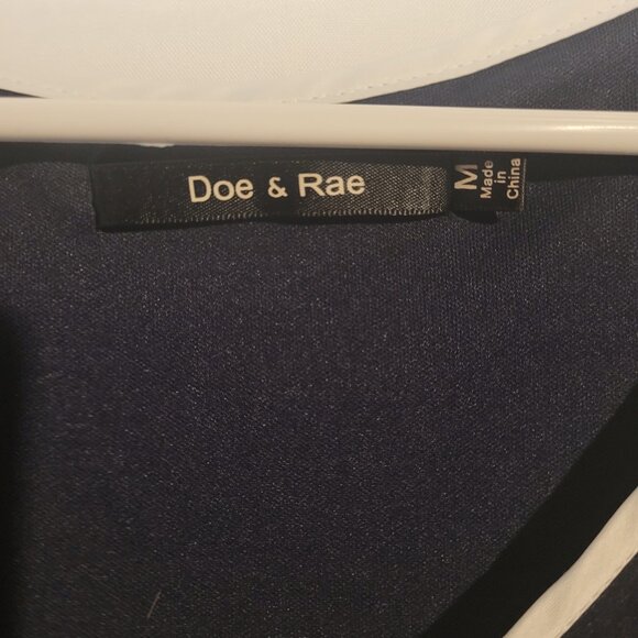 Doe & Rae Dress Women's Sz M Blue Sundress Ruffled Lace Trim Sleeveless - Picture 2 of 3